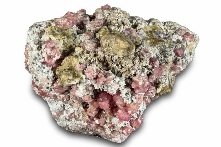 Raspberry Garnets (Rosolite) and Vesuvianite in Matrix - Mexico #281556
